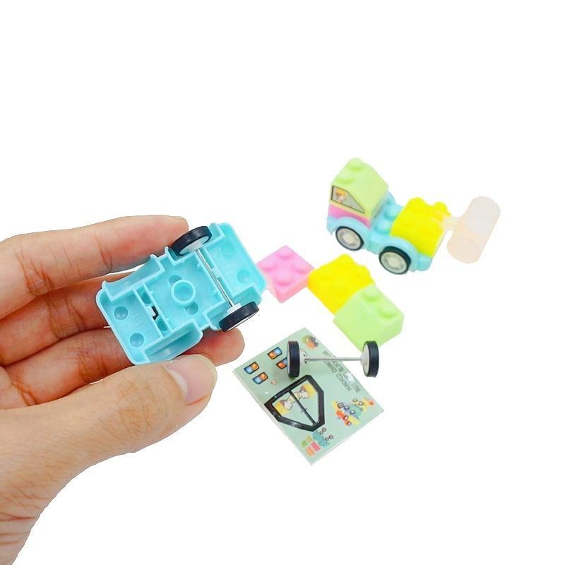 12PCS Hundred Changes Building Block Toy Cars