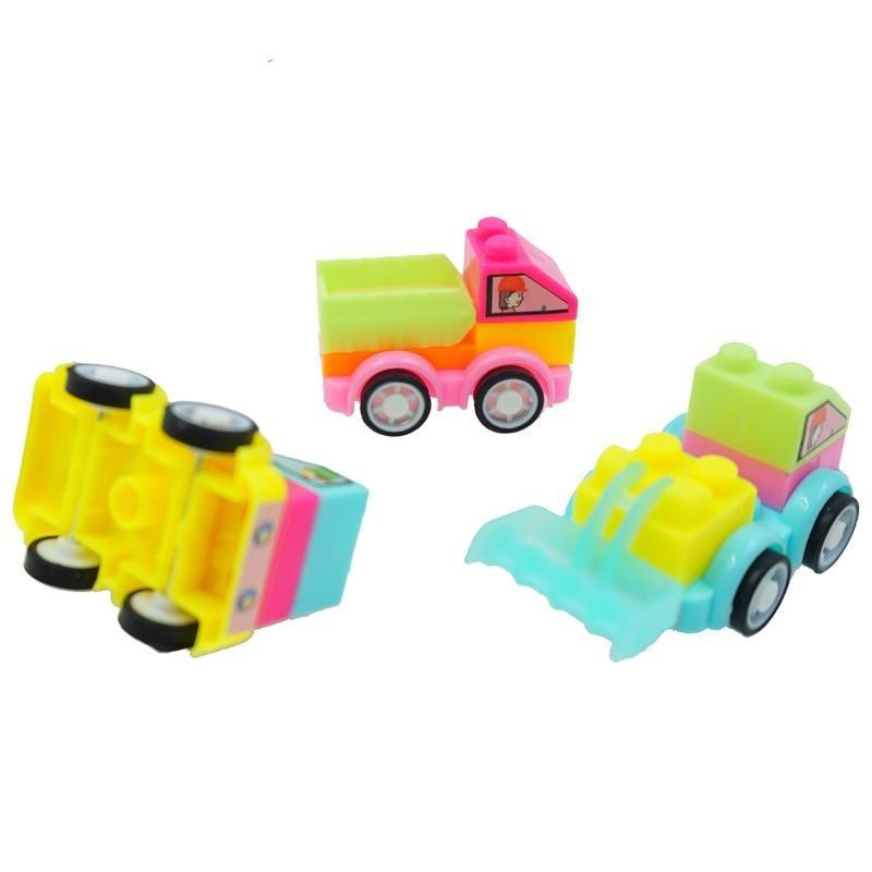 12PCS Hundred Changes Building Block Toy Cars