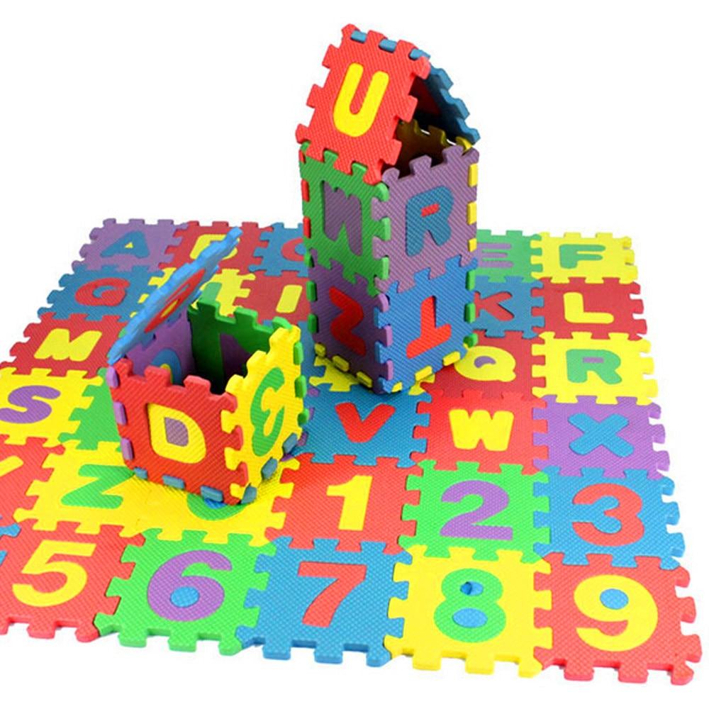 36pcs/set Mini Puzzles Soft EVA Foam Mat