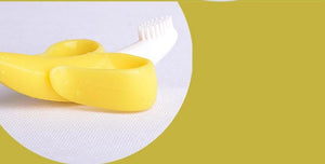 2in1 Banana Silicone Toothbrush Baby Teether