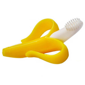 2in1 Banana Silicone Toothbrush Baby Teether