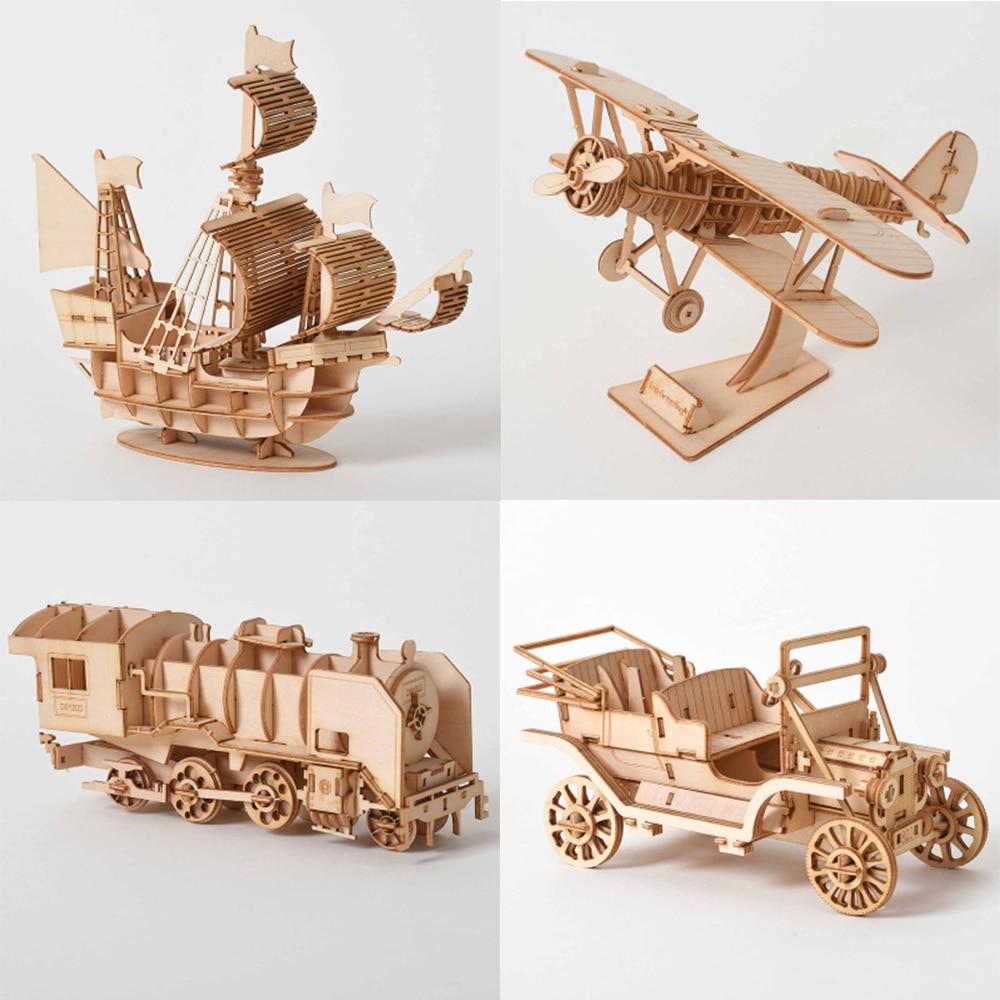 3D Wooden Puzzle Assembly Wood Kits