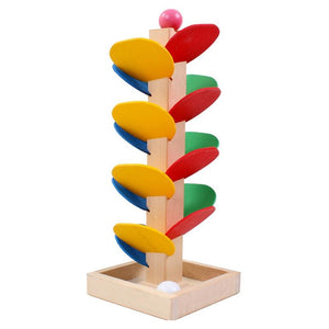 Wooden Tree Marble Ball Run Track Game