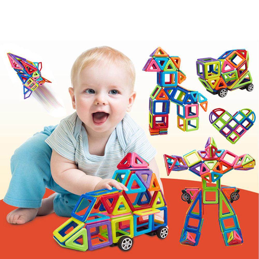 Construction Model Magnetic Building Blocks Tiles