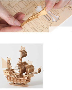 3D Wooden Puzzle Assembly Wood Kits